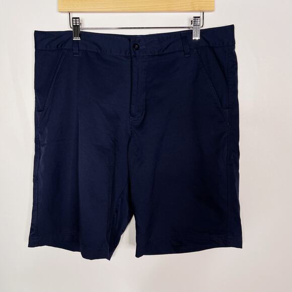 FILA Sport Mens 36 Navy Blue Golf Flat Front Chino Shorts Pockets Activewear - Picture 1 of 8